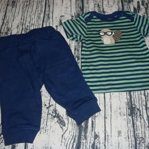 Gymboree Smart Little Guy 0-3 Month Pants Top Outfit NWT - Picture 3 of 3